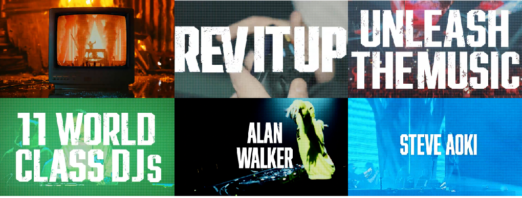 REV IT UP — 11 WORLD CLASS DJs / Alan Walker / Steve Aoki コラボビジュアル